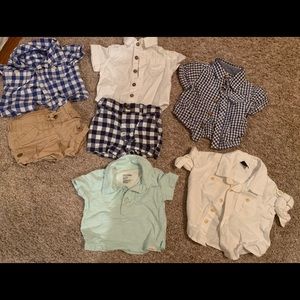 Cute summer wardrobe for you little guy! 0-3 mos